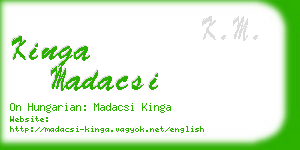 kinga madacsi business card